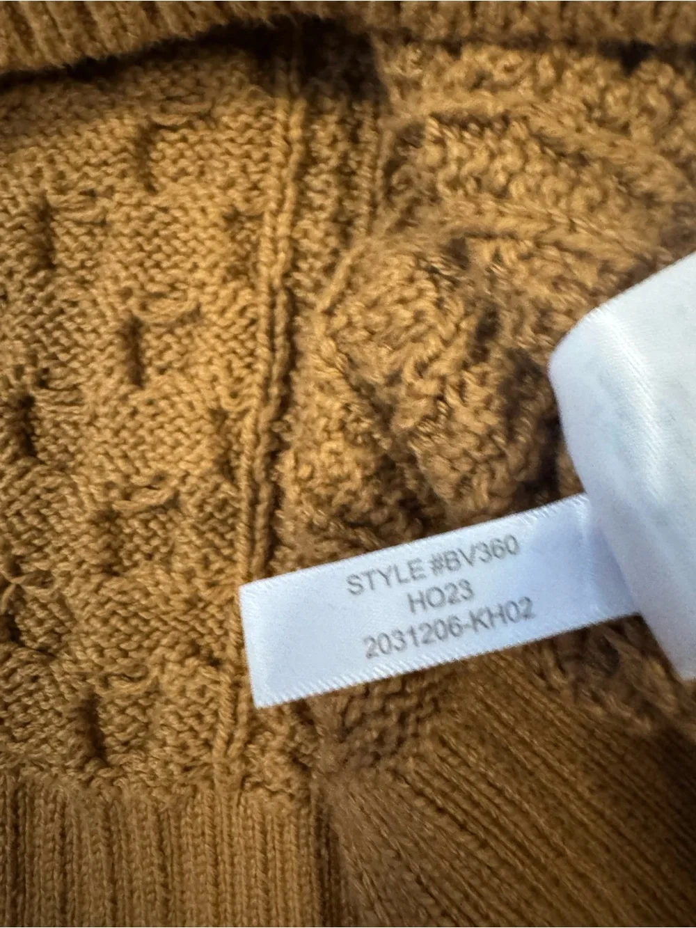 J. Crew 100% Cotton Cable Knit Crewneck Sweater in Cafe Latte Size Medium
